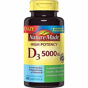 Nature Made Vitamin D3 5000 IU Ultra Strength Softgels